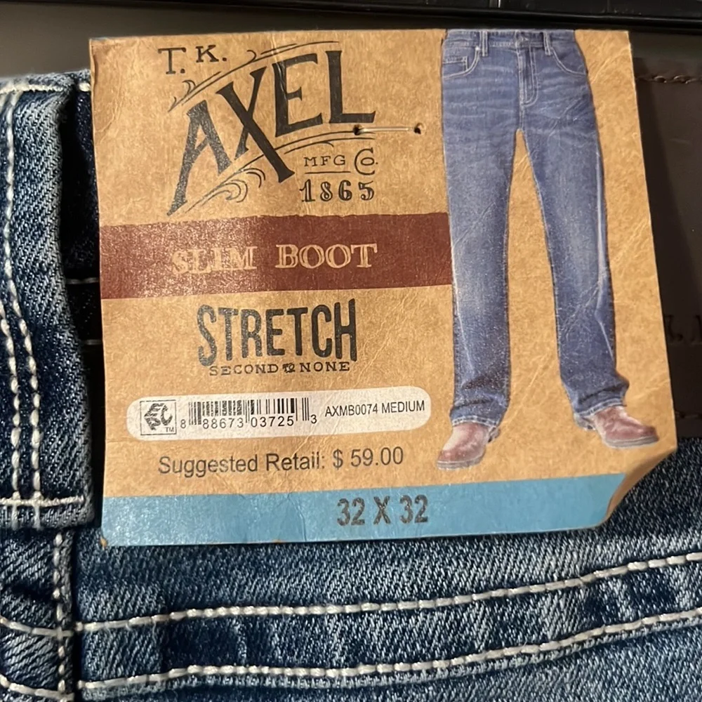 NWT Axel slim boot stretch jeans 32 x 32 - Picture 5 of 5